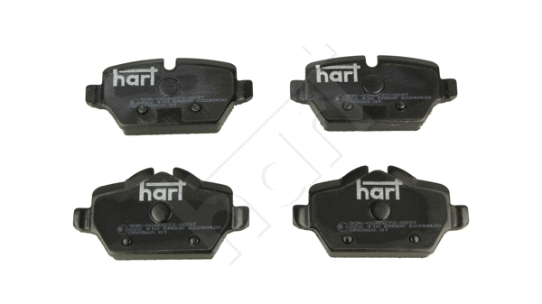 Kit de plaquettes de frein, frein à disque HART 222 410