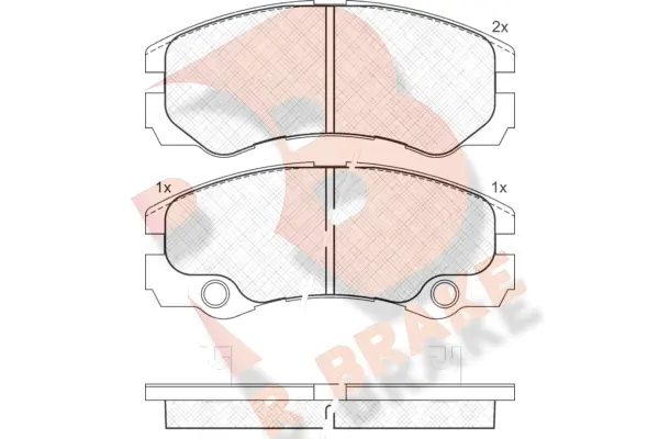 Kit de plaquettes de frein, frein à disque R BRAKE RB1354