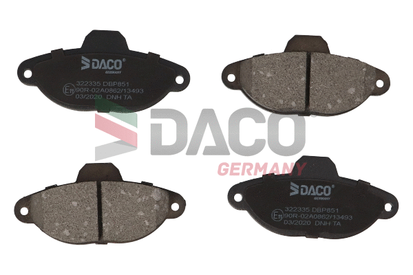 Kit de plaquettes de frein, frein à disque DACO Germany 322335