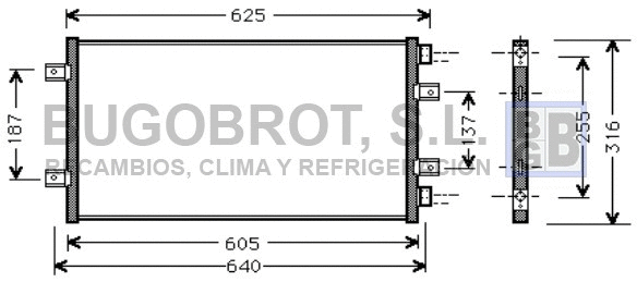 Condenseur, climatisation BUGOBROT 62-FT5247