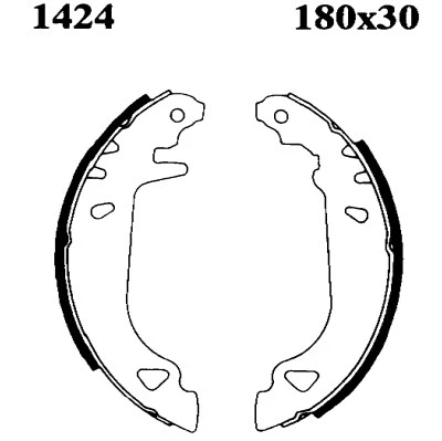 Jeu de mâchoires de frein BSF 01424