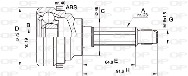 Jeu de joints, arbre de transmission OPEN PARTS CVJ5274.10