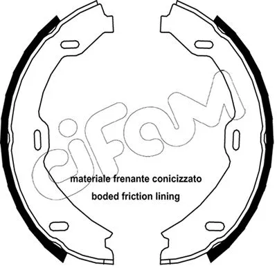 Jeu de mâchoires de frein, frein de stationnement CIFAM 153-241