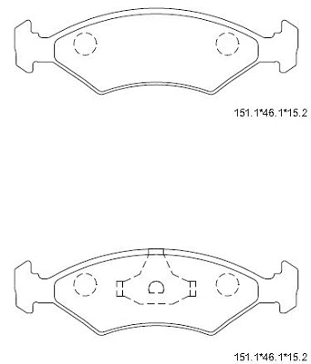 Kit de plaquettes de frein, frein à disque ASIMCO KD6724