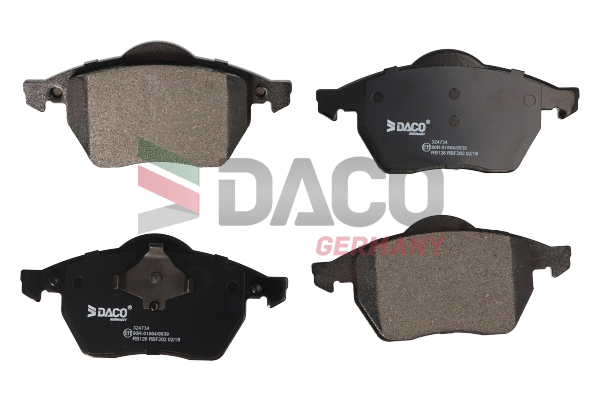 Kit de plaquettes de frein, frein à disque DACO Germany 324734