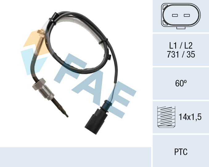 Capteur, température des gaz FAE 68056