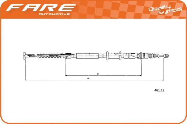 Tirette à câble, frein de stationnement FARE-RCH 18064