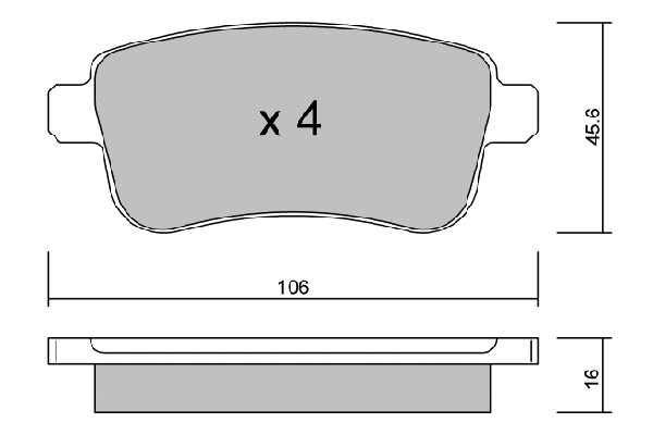 Kit de plaquettes de frein, frein à disque AISIN BPRE-2002