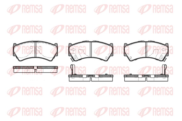 Kit de plaquettes de frein, frein à disque REMSA 0592.52