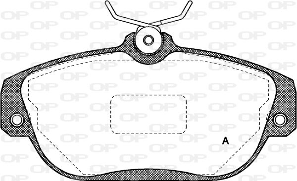 Kit de plaquettes de frein, frein à disque OPEN PARTS BPA0368.10