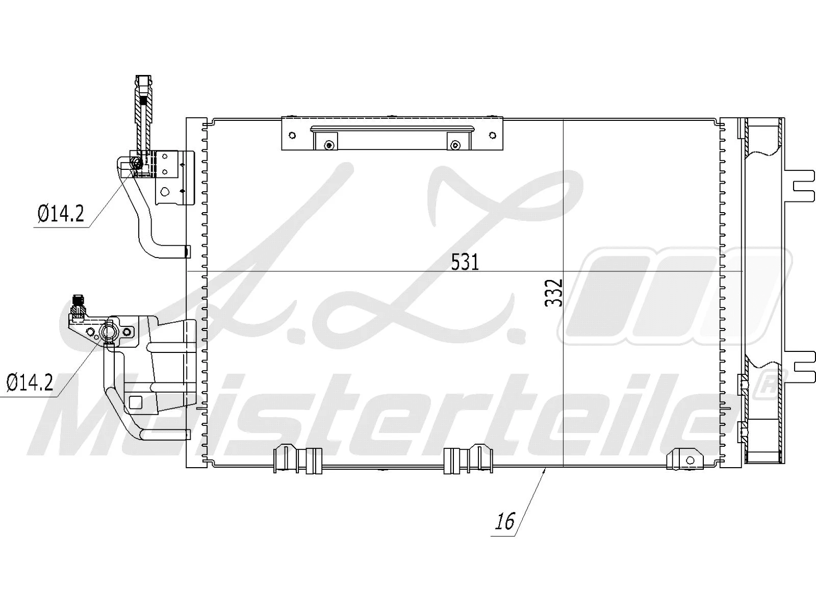 Condenseur, climatisation A.Z. Meisterteile AZMT-45-030-1034