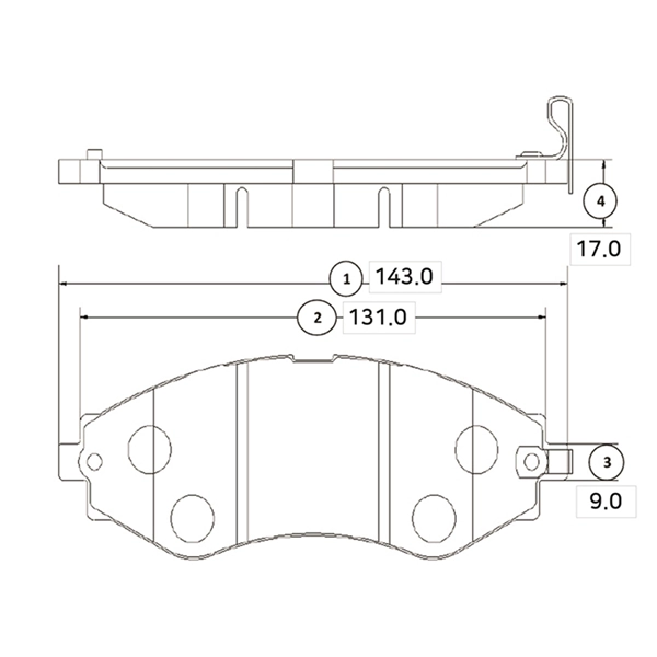 Kit de plaquettes de frein, frein à disque CTR GK0436