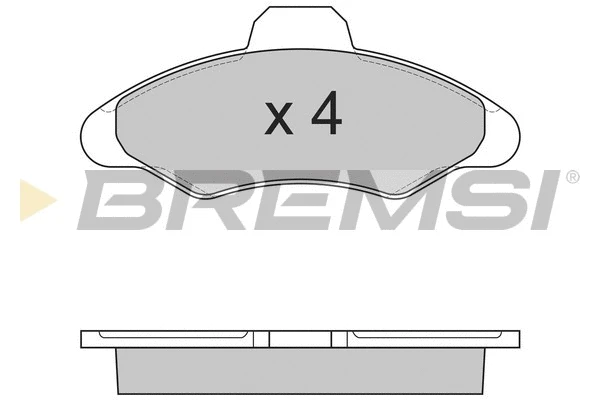 Kit de plaquettes de frein, frein à disque BREMSI BP2462