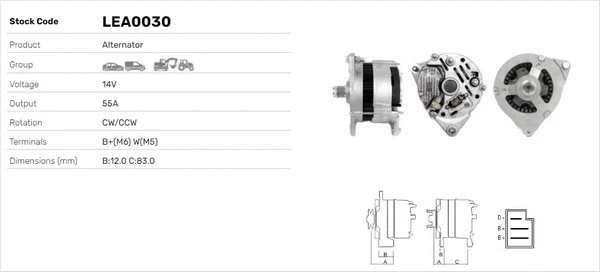 Alternateur LUSA LEA0030