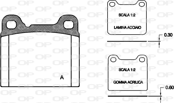 Kit de plaquettes de frein, frein à disque OPEN PARTS BPA0257.20
