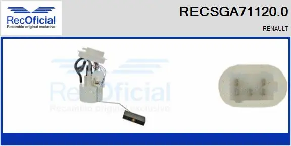 unité d'alimentation de carburant RECOFICIAL RECSGA71120.0