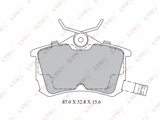 Kit de plaquettes de frein, frein à disque LYNXAUTO BD-3425