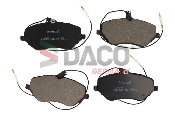 Kit de plaquettes de frein, frein à disque DACO Germany 323744