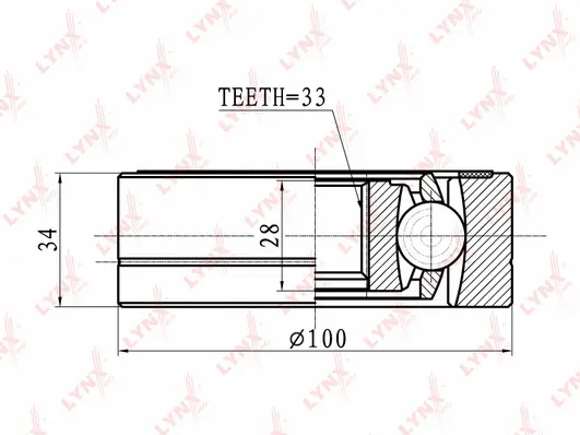 Jeu de joints, arbre de transmission LYNXAUTO CI-8015