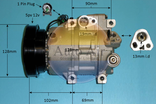 Compresseur, climatisation AUTO AIR GLOUCESTER 14-1459P