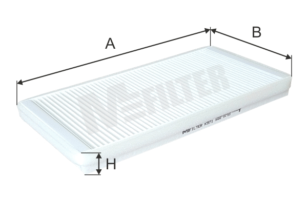 Filtre, air de l'habitacle MFILTER K 971