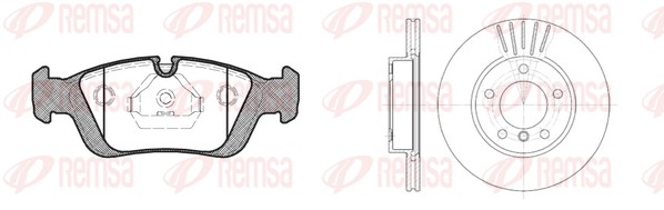 Kit de freins, frein à disques REMSA 8384.01