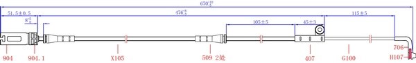 Contact d'avertissement, usure des plaquettes de frein Hi-Q SWS1404