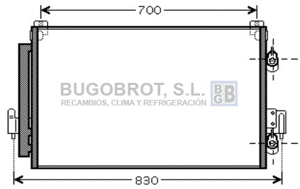 Condenseur, climatisation BUGOBROT 62-MT5178