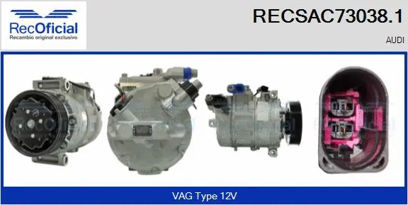 Compresseur, climatisation RECOFICIAL RECSAC73038.1