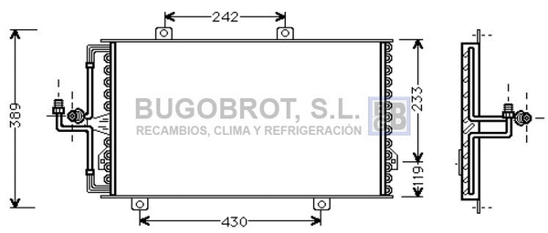 Condenseur, climatisation BUGOBROT 62-AL5060