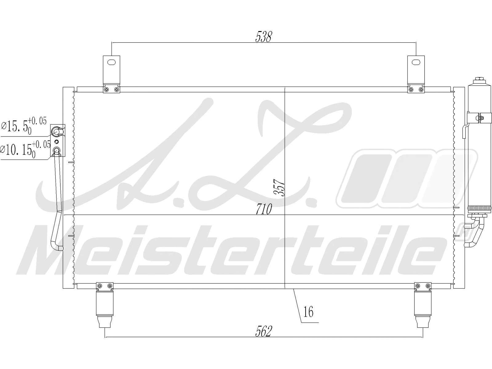 Condenseur, climatisation A.Z. Meisterteile AZMT-45-030-1596