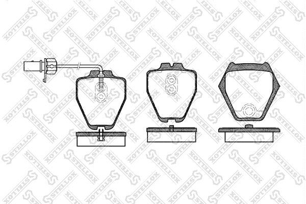 Kit de plaquettes de frein, frein à disque STELLOX 763 002-SX