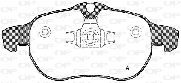 Kit de plaquettes de frein, frein à disque OPEN PARTS BPA0888.00