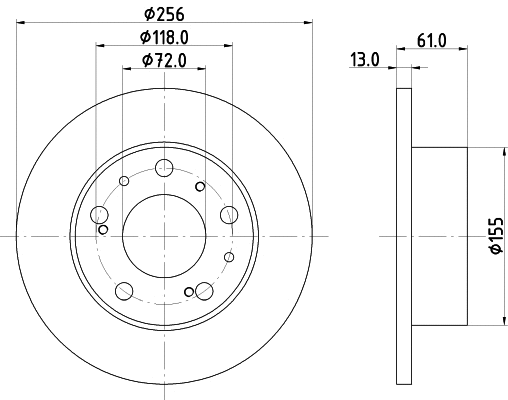 Disque de frein MINTEX MDC267