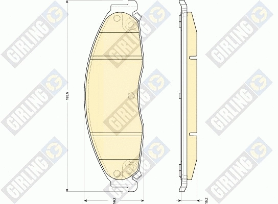 Kit de plaquettes de frein, frein à disque GIRLING 6146019