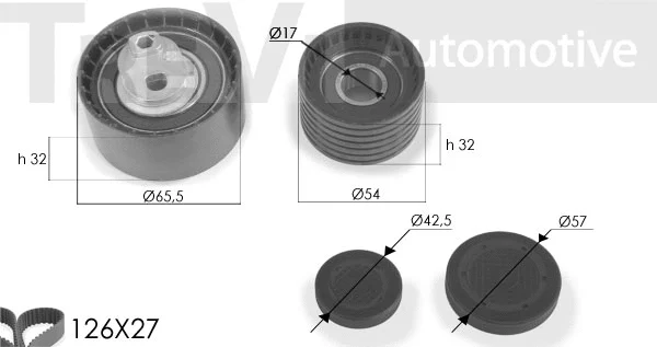 Kit de courroie crantée TREVI AUTOMOTIVE KD1247