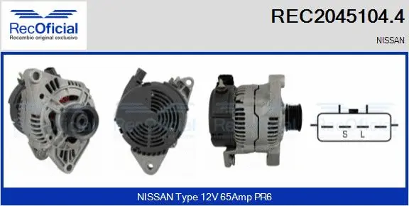 Alternateur RECOFICIAL REC2045104.4