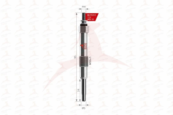 Bougie de préchauffage MEHA AUTOMOTIVE MH70212