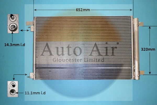 Condenseur, climatisation AUTO AIR GLOUCESTER 16-1444