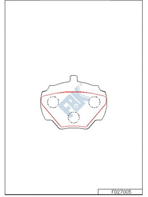 Kit de plaquettes de frein, frein à disque FBK FD27005