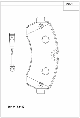 Kit de plaquettes de frein, frein à disque ASIMCO KD0724