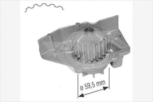 Pompe à eau, refroidissement du moteur HUTCHINSON WP0011V