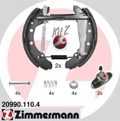 Jeu de mâchoires de frein ZIMMERMANN 20990.110.4
