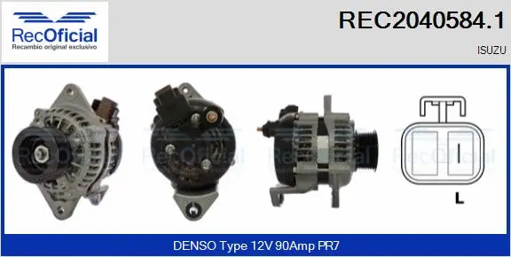 Alternateur RECOFICIAL REC2040584.1