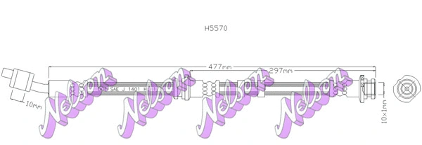 Flexible de frein KAWE H5570