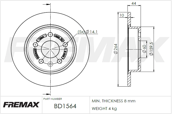 Disque de frein FREMAX BD-1564