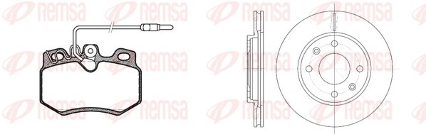 Kit de freins, frein à disques REMSA 8170.03