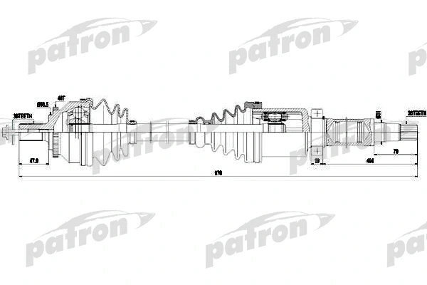 Arbre de transmission PATRON PDS0441