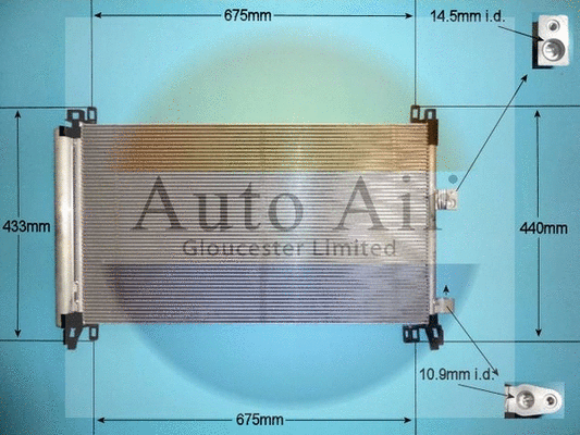 Condenseur, climatisation AUTO AIR GLOUCESTER 16-1407