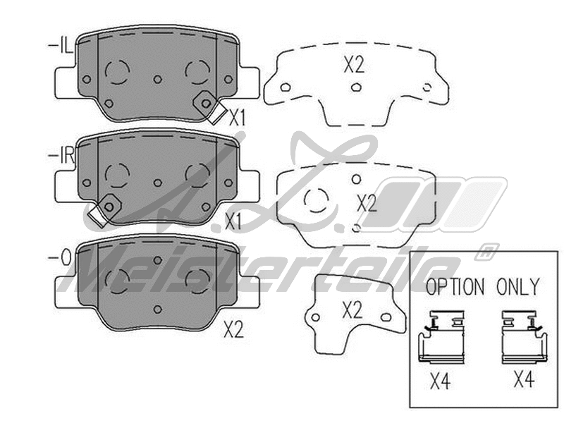 Kit de plaquettes de frein, frein à disque A.Z. Meisterteile AZMT-44-022-1680